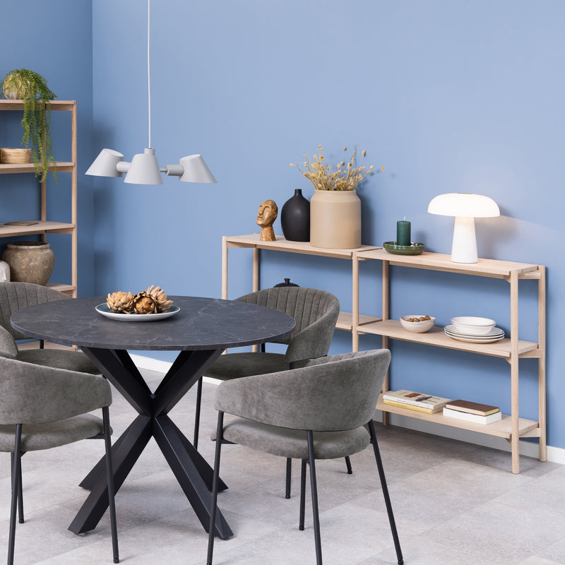 Braidwood Bookcase with 4 Shelves in White Oak Veneer — alternative angle