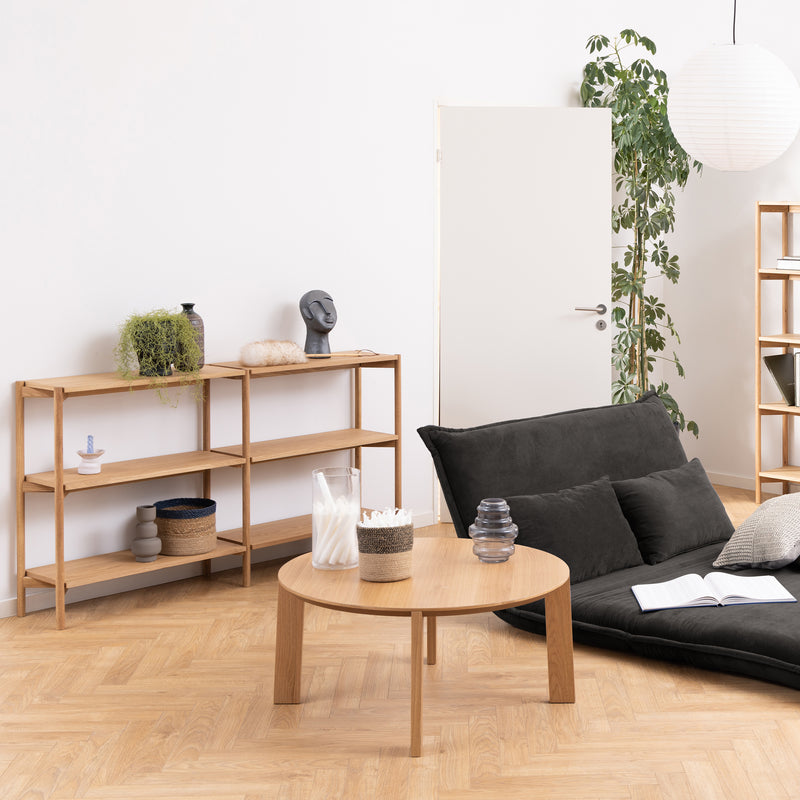 Braidwood Bookcase with 4 Shelves in Oak — alternative angle