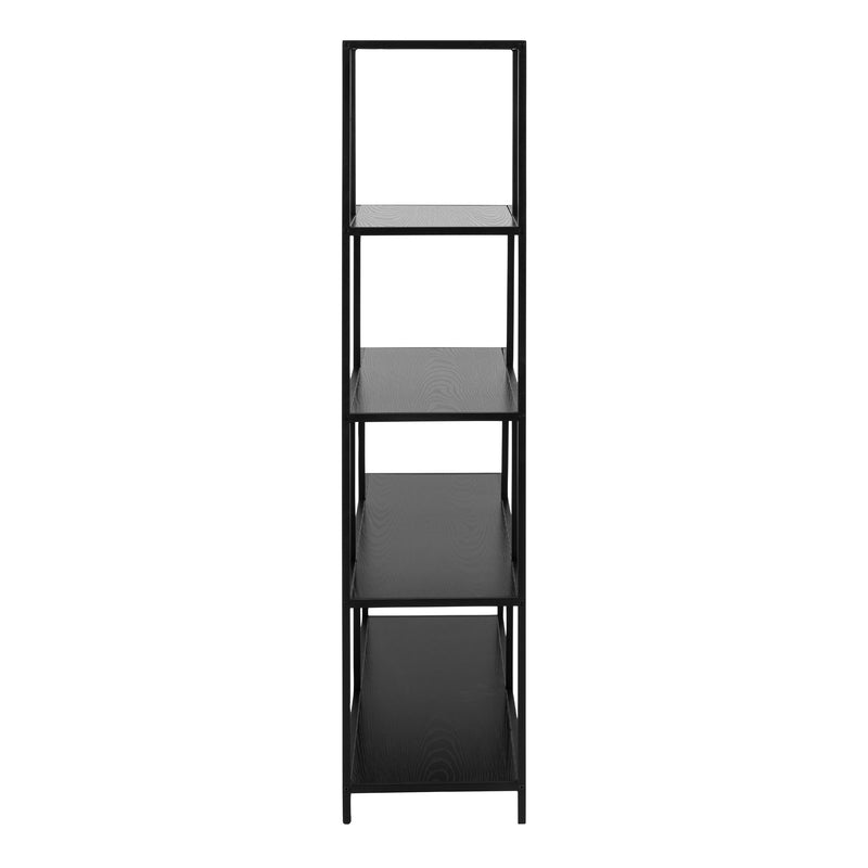 Seaford Bookcase with 4 Shelves in Black — detail view
