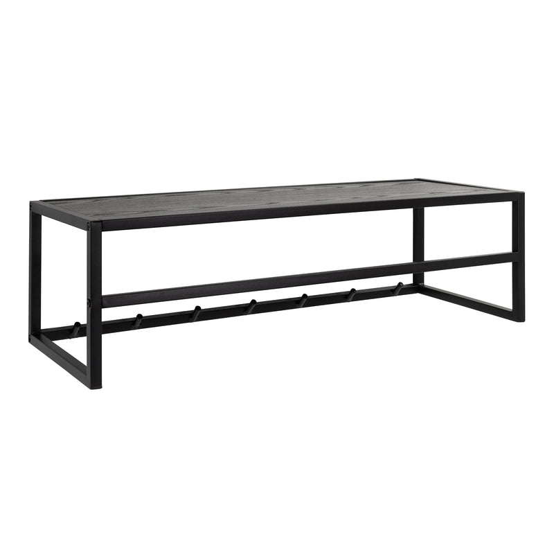 Seaford Coat Rack in Black And Oak — front view