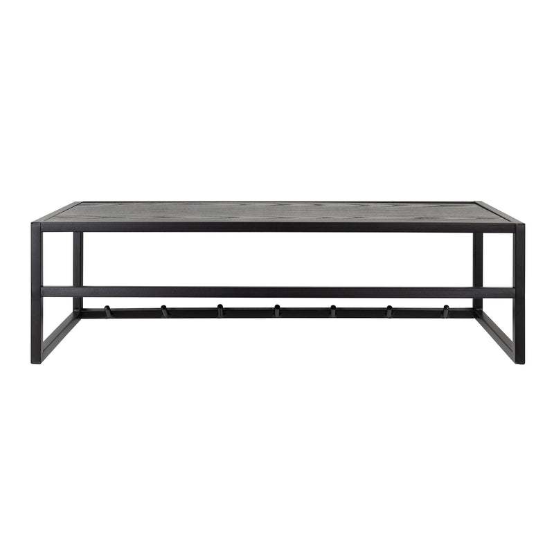 Seaford Coat Rack in Black And Oak — side angle