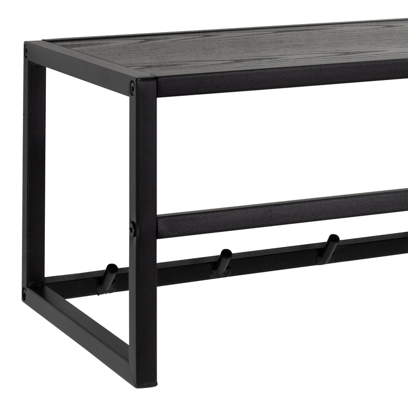 Seaford Coat Rack in Black And Oak — alternative angle