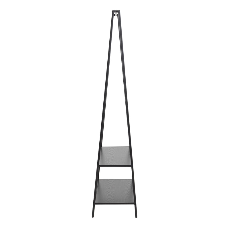 Seaford Clothes Rack with 2 shelves in Black — detail view