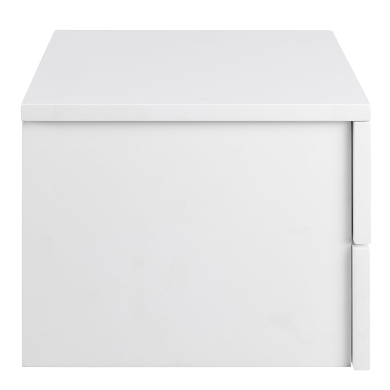 Avignon Bedside Table with 2 Drawers in White — detail view