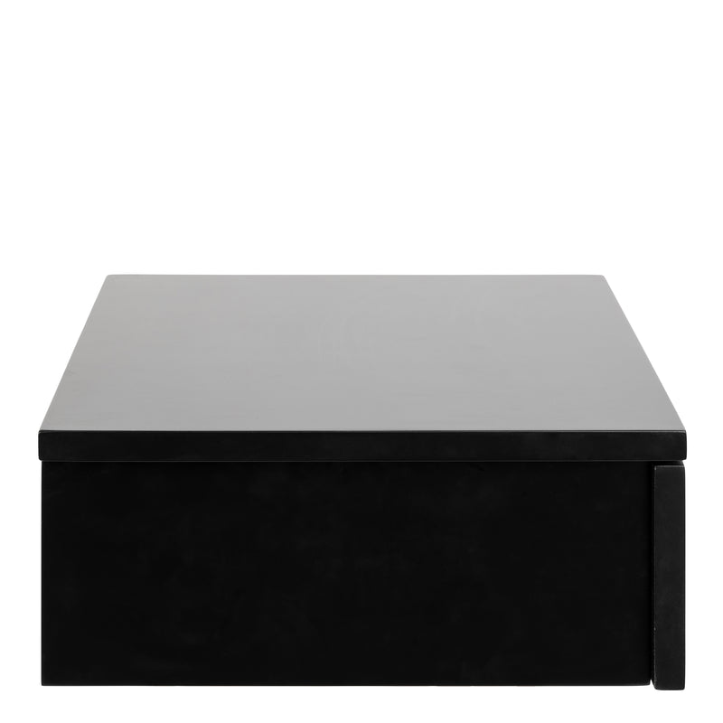 Avignon Square Bedside Table with 1 Drawer in Black — detail view