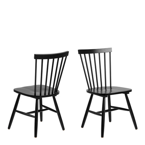 Riano Dining Chairs in Black Set of 2 — front view
