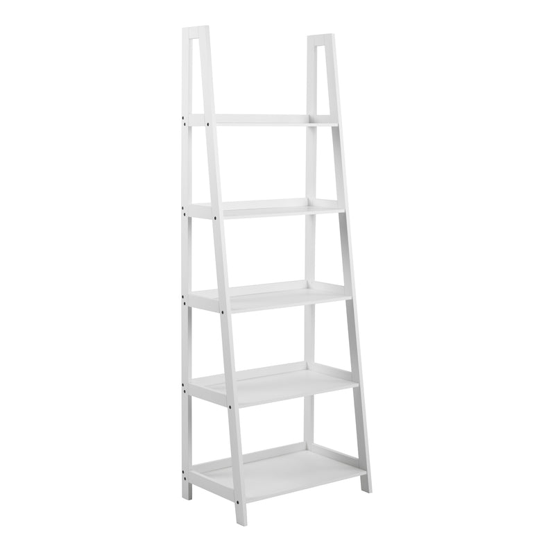 Wally Bookcase with 5 shelves in White — front view