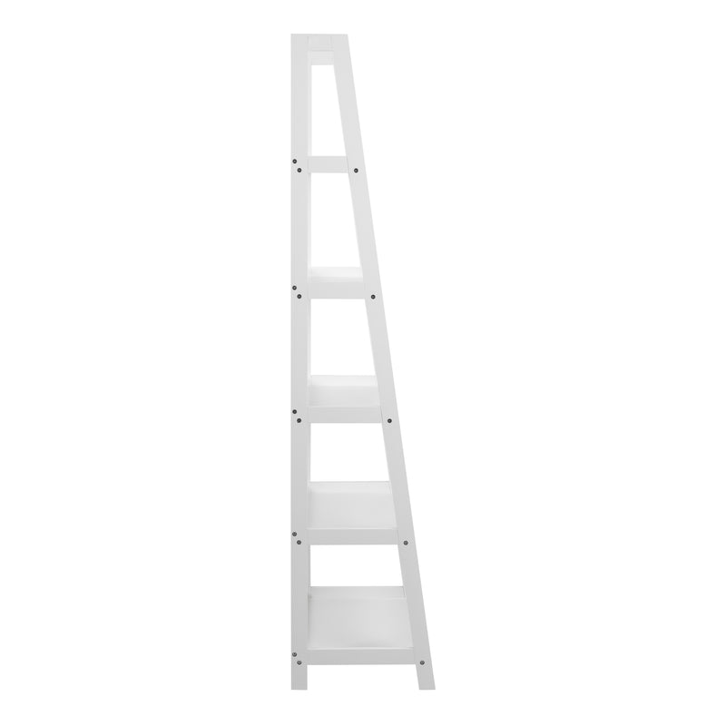 Wally Bookcase with 5 shelves in White — detail view