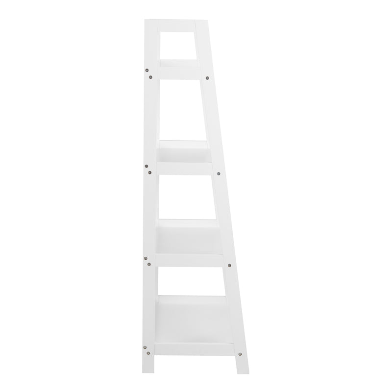 Wally Bookcase with 4 Shelves in White — detail view