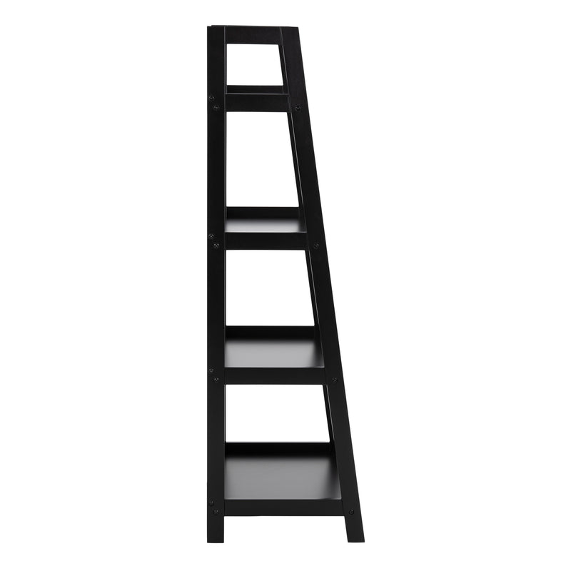 Wally Bookcase with 4 Shelves in Black — detail view