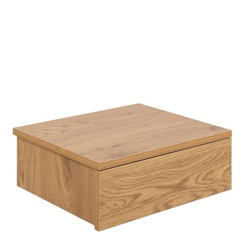 Avignon Square Bedside Table with 1 Drawer in Oak — front view