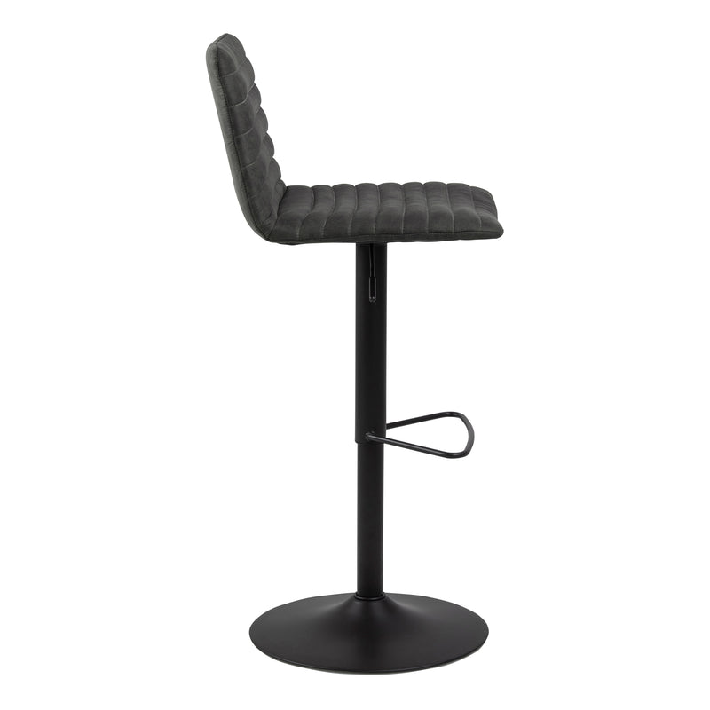 Kimmy Bar Stool in Grey Fabic Set of 2 — detail view