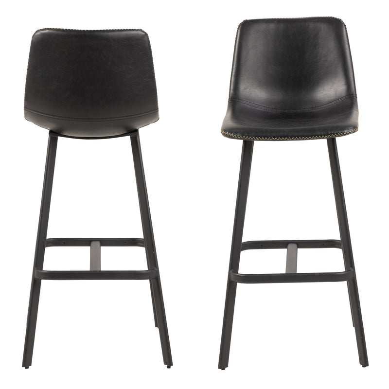 I_Oregon Bar Chair in Black Set of 2 — side angle