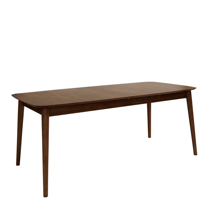Montreux Rectangular Extending Dining Table in Walnut 180 — front view