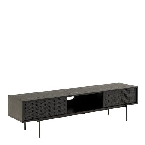 Angus TV Unit in Black — front view