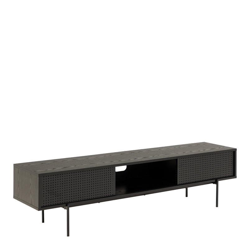 Angus TV Unit in Black — front view