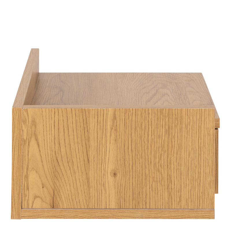 Ashlan Square Bedside Table with 1 Drawers in Oak — detail view