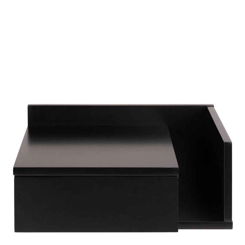 Ashlan Bedside Table in Black — side angle