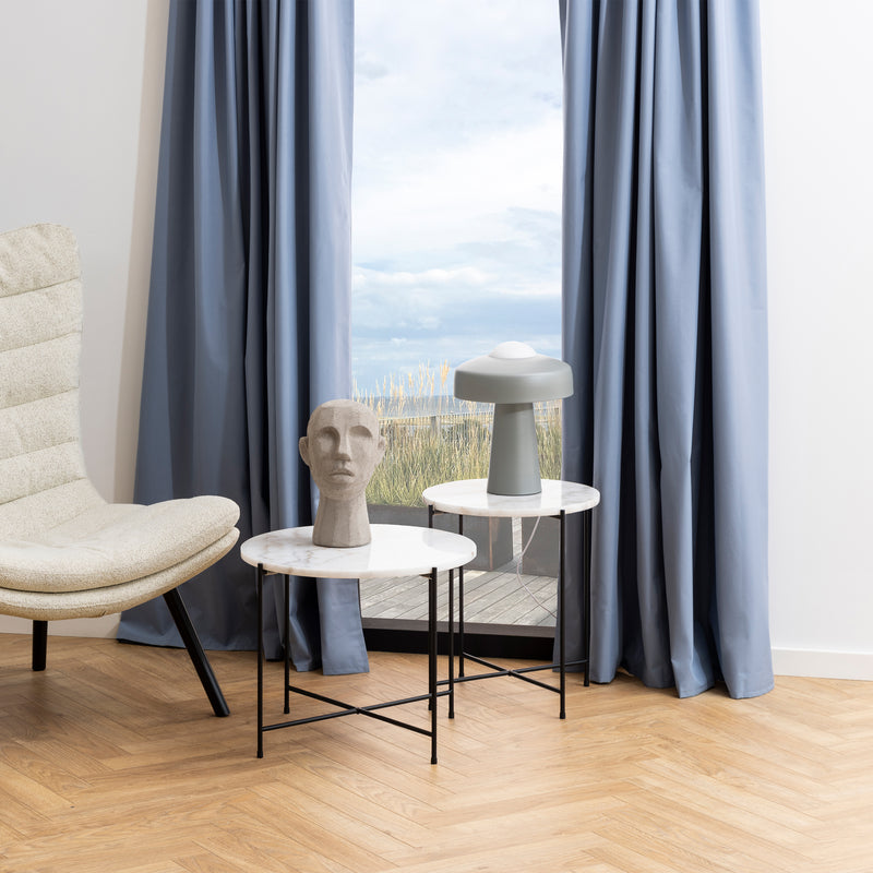 Avila Side Table with White Marble Top 42x45cm — alternative angle