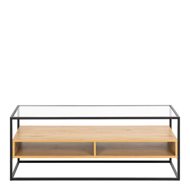 Randolf TV Unitin Black and Oak — side angle