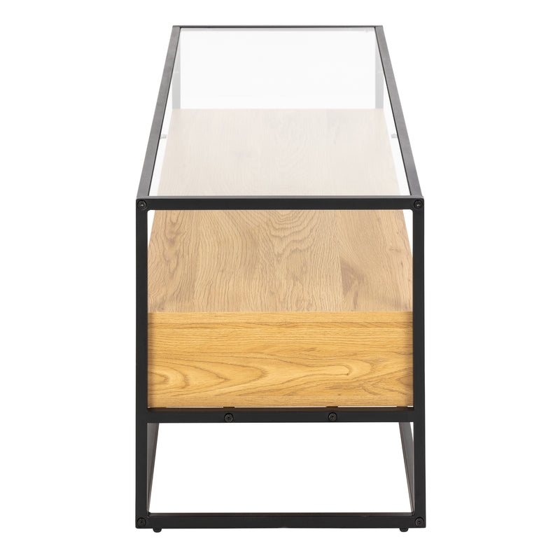 Randolf TV Unitin Black and Oak — detail view
