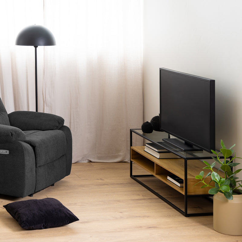 Randolf TV Unitin Black and Oak — alternative angle