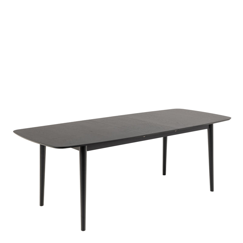 Montreux Rectangular Extending Dining Table in Black 180 — detail view