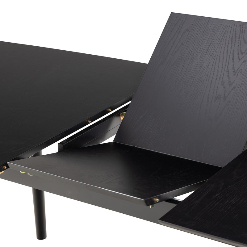 Montreux Rectangular Extending Dining Table in Black 180 — alternative angle