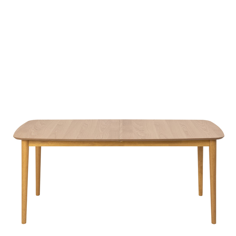 Montreux Rectangular Extending Dining Table in Oak 180 — side angle