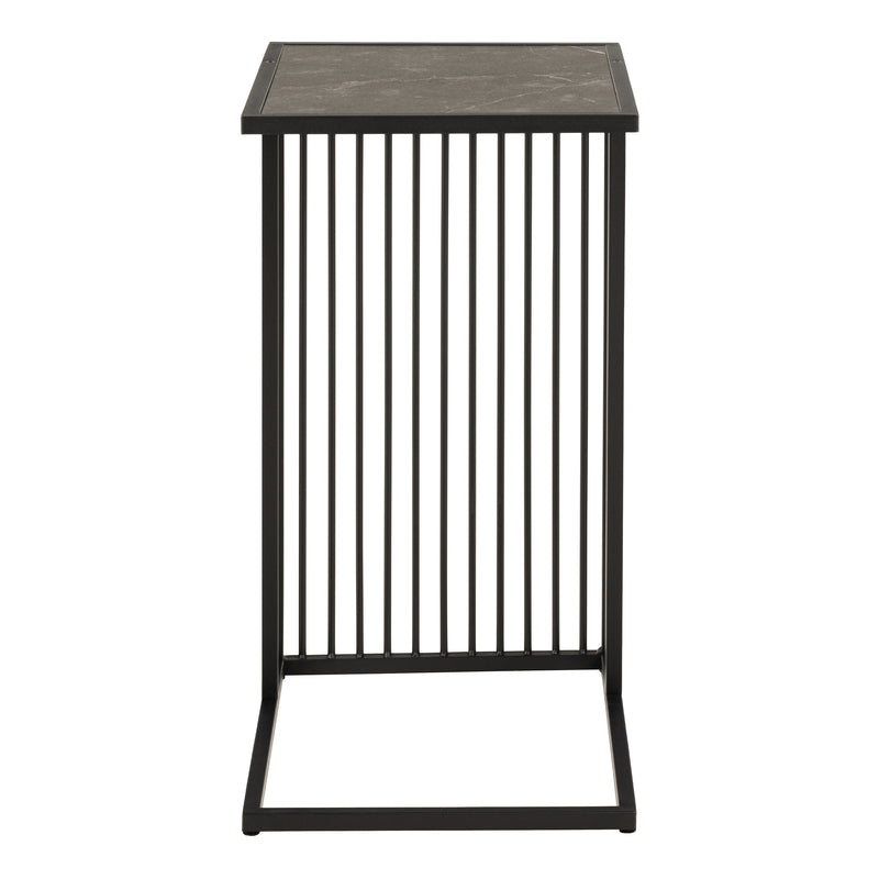 Strington Tall Side Table in Black — detail view