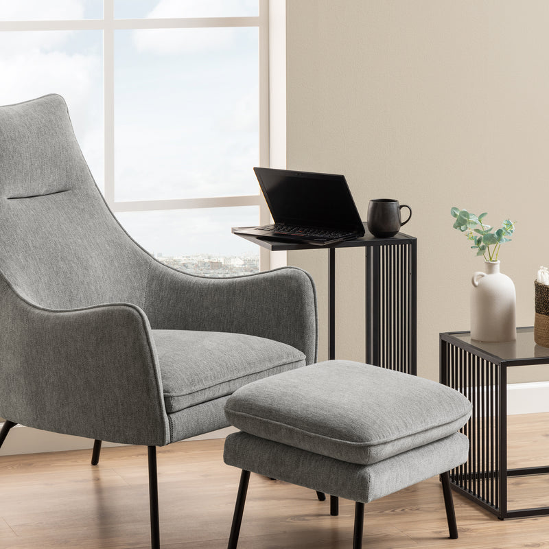 Strington Tall Side Table in Black — alternative angle