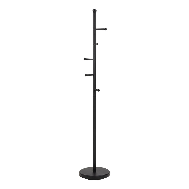 Aspen Coat Hanger, Frame and Base in Matt black — front view