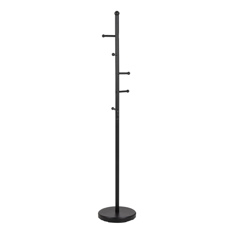 Aspen Coat Hanger, Frame and Base in Matt black — side angle