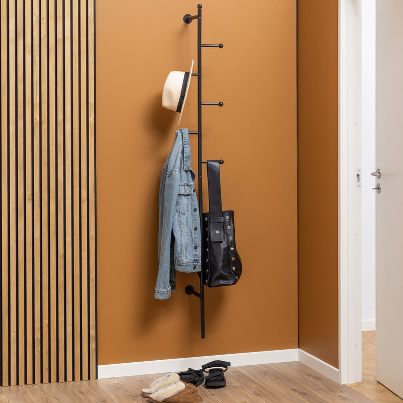 Aspen Coat Hanger in Black — detail view
