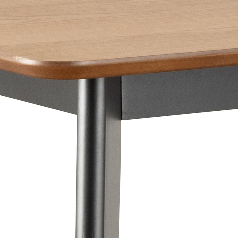 Roxby Bar Table Included 4 Roxby Bar Stool, Black and Oak — alternative angle