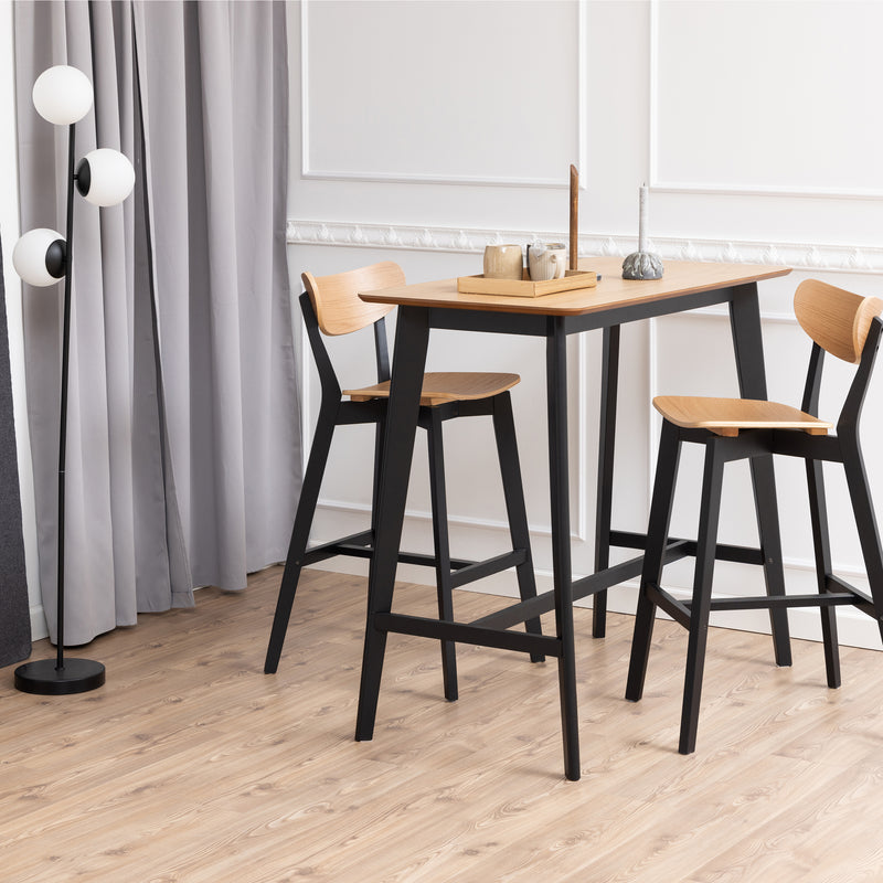 Roxby Bar Stool, Black and Oak Set of 2 — alternative angle