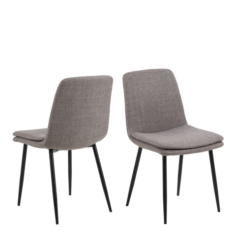 Becca Dining Chair in Light Brown Set of 4 — front view