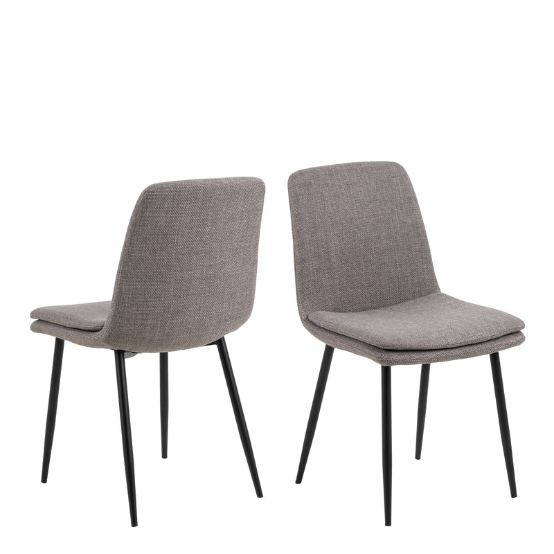 Becca Dining Chair in Light Brown Set of 4 — front view