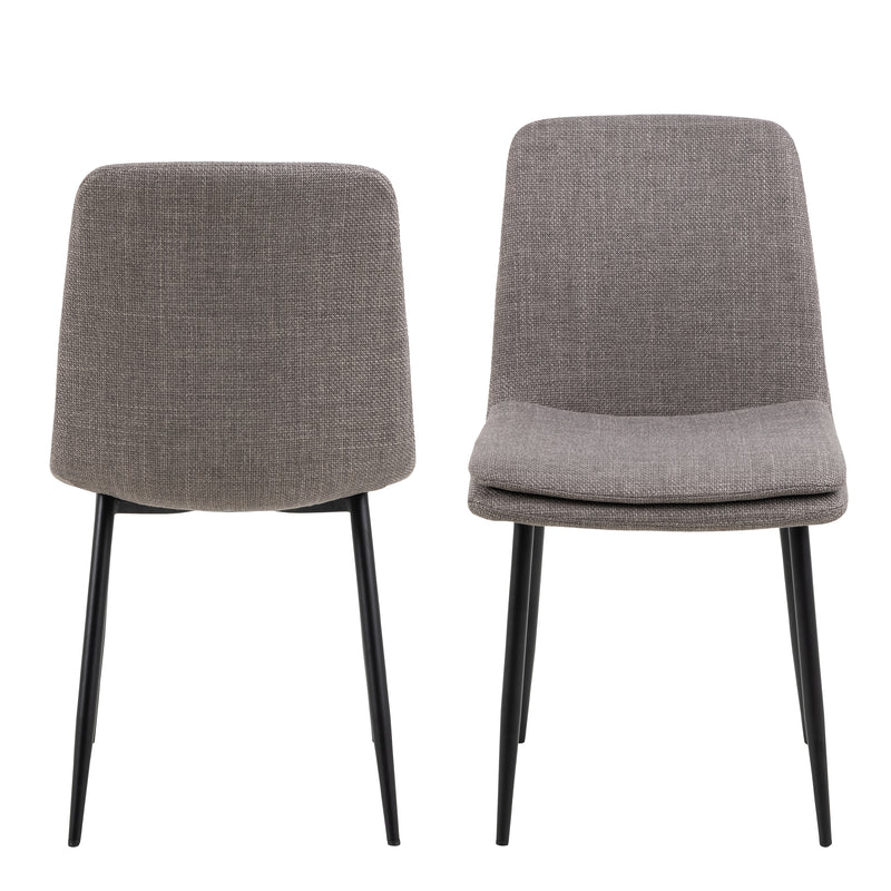 Becca Dining Chair in Light Brown Set of 4 — side angle