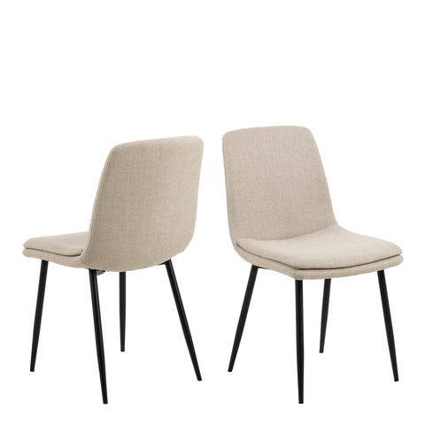Becca Dining Chair in Beige Set of 4 — front view