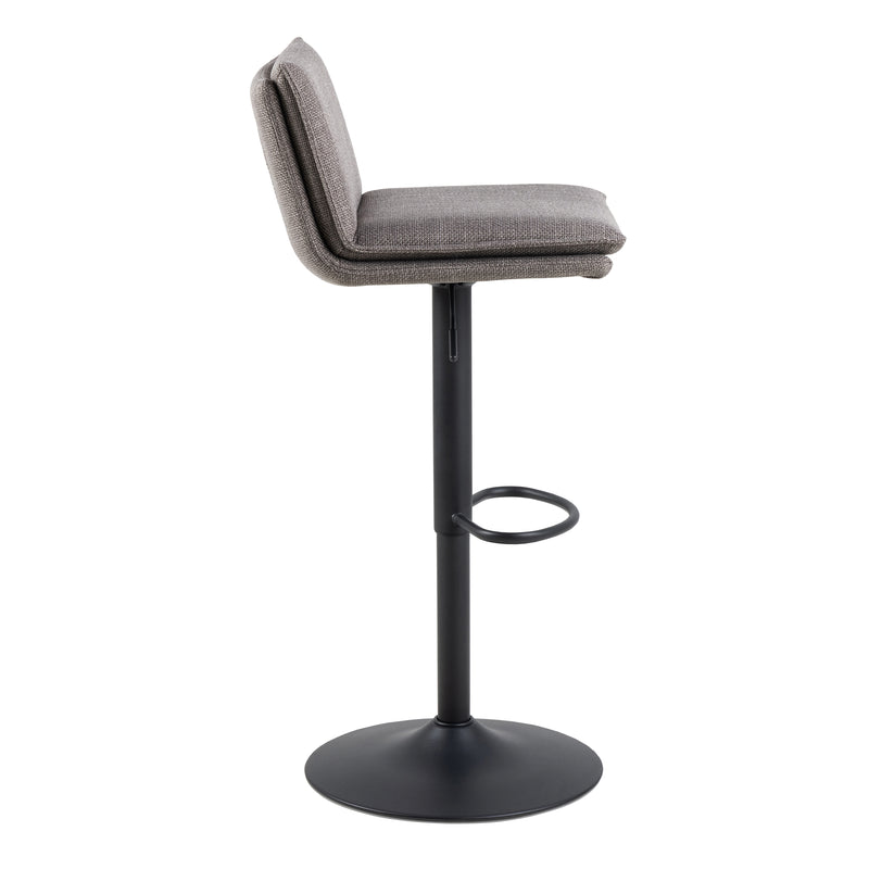 Flynn Swivel Bar Stool with Height Adjustable Function in Light Grey — detail view