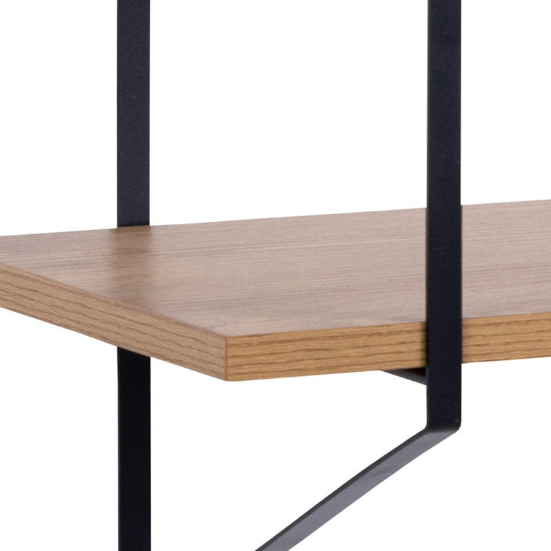 Belfast Wall Unit with 4 Shelves in Oak — alternative angle