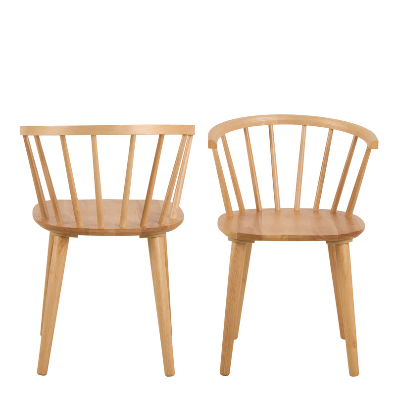 Ida Dining Chair in Oak Set of 2 — side angle