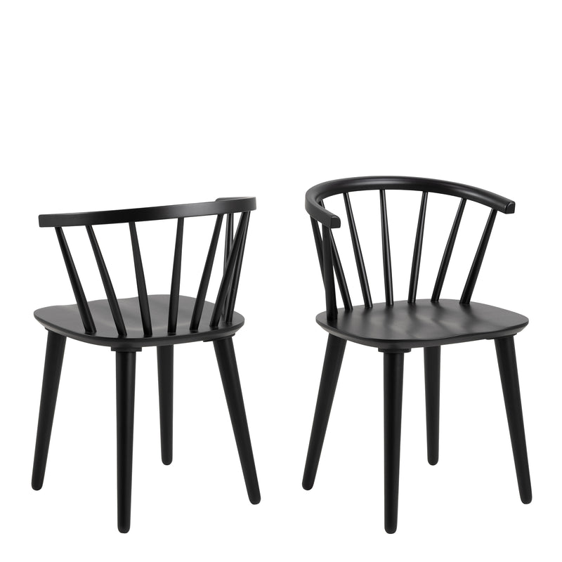 Ida Dining Chair in Black Set of 2 — front view