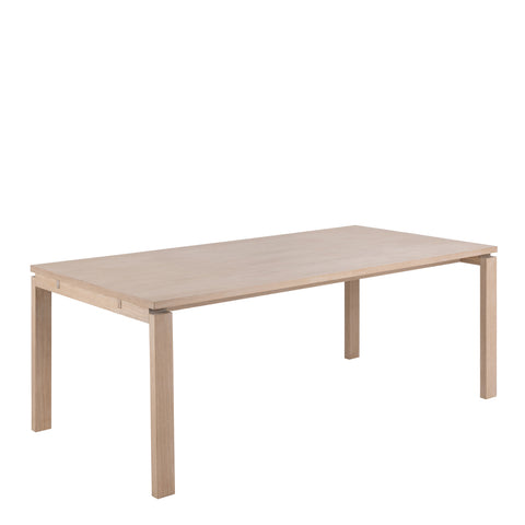 Linley Extending Dining Table in White Oak — front view