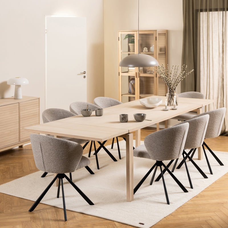 Linley Extending Dining Table in White Oak — alternative angle