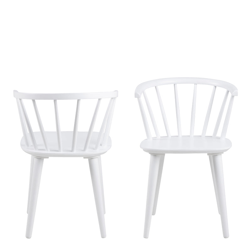 Ida Dining Chair in White Set of 2 — side angle