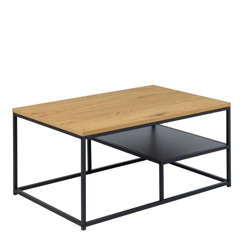 Gila Coffee Table with Open Shelf in Oak — detail view