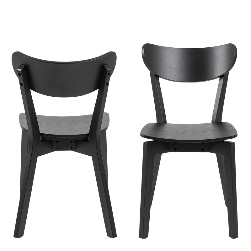 Roxby Dining Chairs in Black Set of 2 — side angle