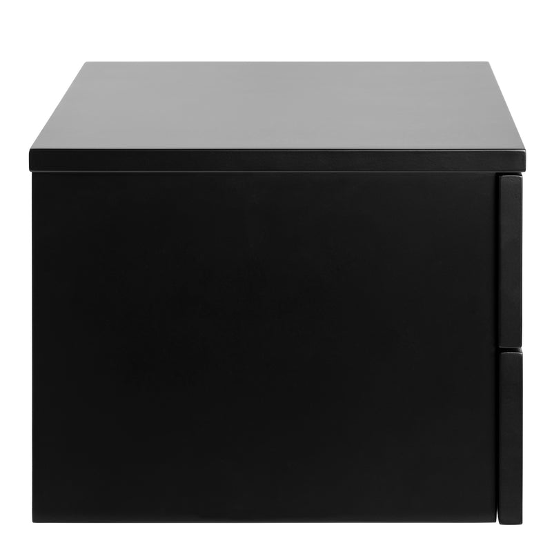 Avignon Bedside Table with 2 Drawers in Black — detail view